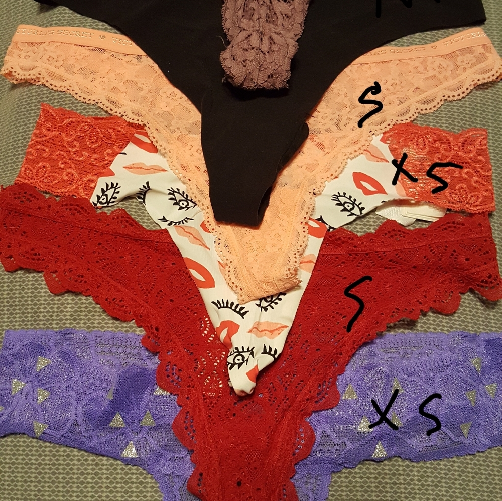 panties lot of 6 - 2xs 2s and 2m